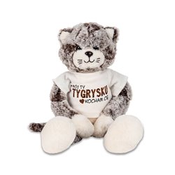 Pluszowy kotek na Walentynki - Mój Tygrysku Kocham Cię.