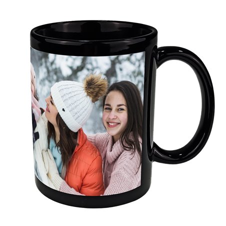 Czarny kubek XXL z Twoim zdjęciem 450ml.