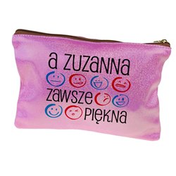 Super kosmetyczka różowa z brokatem - Zawsze piękna. 2