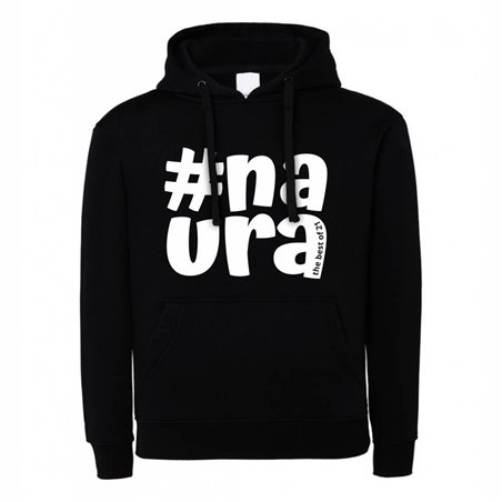 Bluza z kapturem dla młodzieży z napisem naura (unisex).