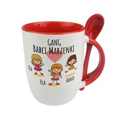 Kubek z łyżeczką dla Babci "Gang Babci" - personalizacja.