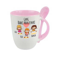 Kubek z łyżeczką dla Babci "Gang Babci" - personalizacja.