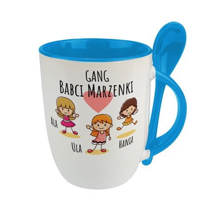 Kubek z łyżeczką dla Babci "Gang Babci" - personalizacja.