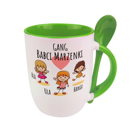Kubek z łyżeczką dla Babci "Gang Babci" - personalizacja.