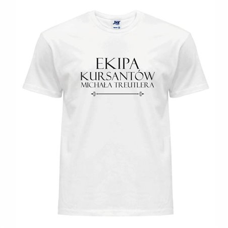Koszulka biała dla miłośnika fotografii- kolekcja "Grupa kursantów Michała Treutlera".