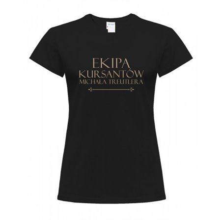 Koszulka czarna dla miłośniczki fotografii- kolekcja "Ekipa kursantów Michała Treutlera".
