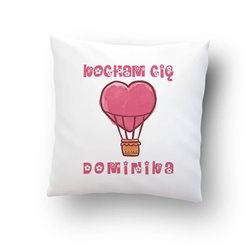 Poduszka na Walentynki- Kocham Cię- z imieniem Twojej drugiej połówki.