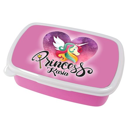 Pudełko na kanapki - śniadaniówka (princess) z imieniem Twojego dziecka.
