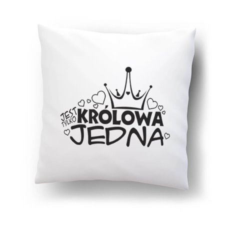 Poduszka z grafiką "Król jest tylko jeden".