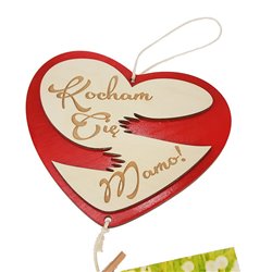 Zawieszka na ścianę - serce z grawerem dla mamy. 2