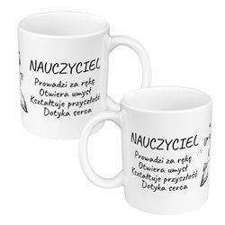 Kubek 330 ml kolorowy dla nauczyciela z sentencją. 2