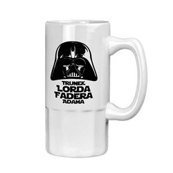 Super kufel na piwo z nadrukiem dla taty "Trunek Lorda Fadera".