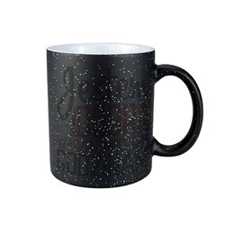 Kubek magiczny czarny z brokatem- świetny prezent dla kobiety " Jestem dobra w łóżku". 2