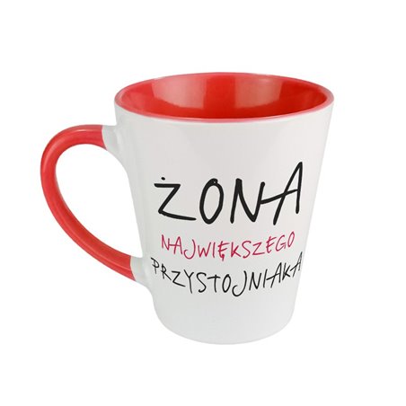 Kubek latte dla Pani Młodej na ślub "Żona największego przystojniaka" - różne kolory.
