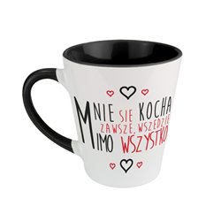 Kubek latte "Mnie się kocha zawsze".
