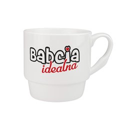 Kubek 300 ml "Babcia idealna"- fajny prezent z okazji Dnia Babci.