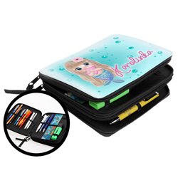 Duży piórnik dwukomorowy dla pierwszoklasisty - Syrenka - zmień imię. 2