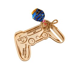 Drewniany pad na lizaka- prezent na Dzień Chłopaka.