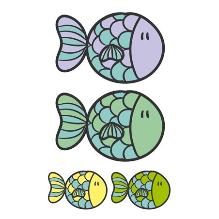 "Rybki" - naklejki dekoracyjne do pokoju dziecięcego.