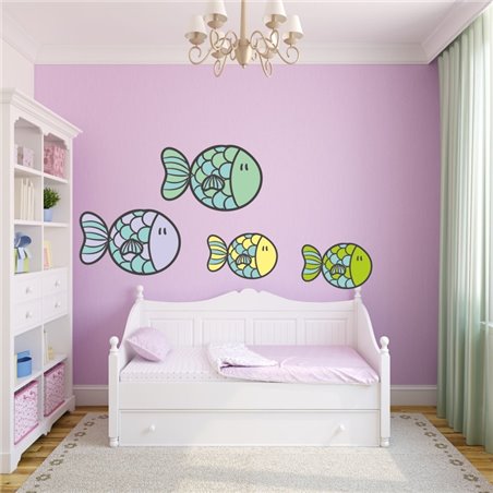 "Rybki" - naklejki dekoracyjne do pokoju dziecięcego.
