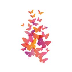 "Motylki różowe" - naklejki dekoracyjne do pokoju dziecięcego.