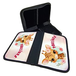 Piórnik dwustronny "Żyrafka" oraz imieniem Twojego dziecka.