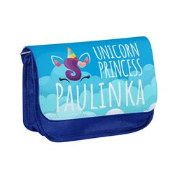 Piórnik personalizowany z imieniem dziecka z grafiką "Unicorn Princess".