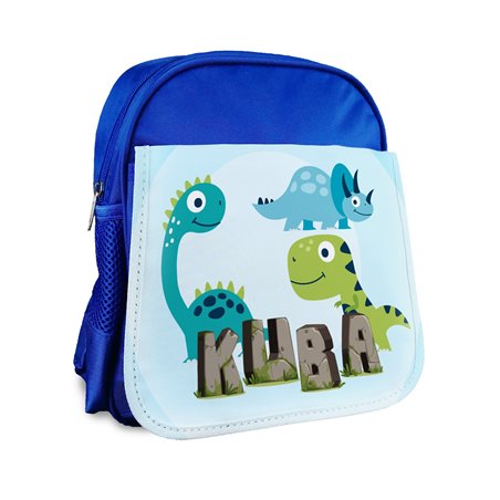 Plecak dla przedszkolaka - Dinozaury z imieniem- różne kolory i wzory.