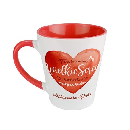 Kubek latte na dzień nauczyciela "Wielkie serce".