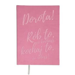 Notes (przepiśnik) "Rób to co kochasz" z imieniem- różne kolory.