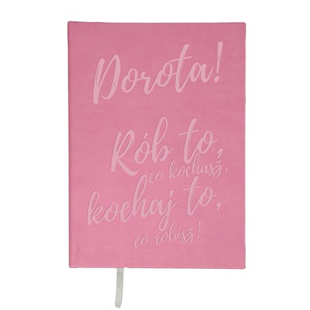 Notes (przepiśnik) "Rób to co kochasz" z imieniem- różne kolory.