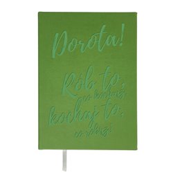 Notes (przepiśnik) "Rób to co kochasz" z imieniem- różne kolory.