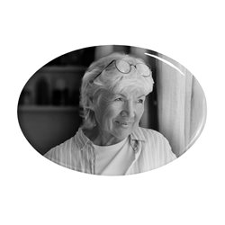 Płytka nagrobkowa owalna ze zdjęciem pamiątkowym.