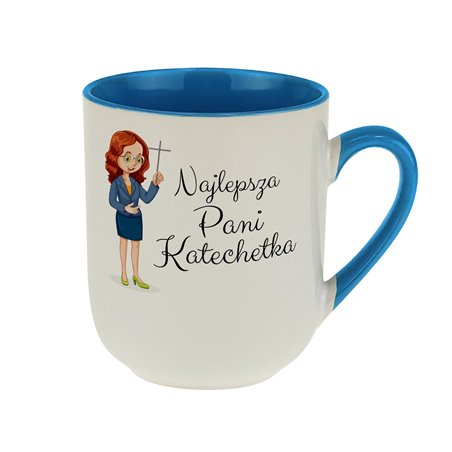 Kubek kawowy dla Katechetki "Najlepsza Pani Katechetka"- świetny prezent z okazji Dnia Nauczyciela.