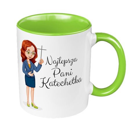 Kubek 330 ml kolorowy "Najlepsza Pani Katechetka"- świetny prezent z okazji Dnia Nauczyciela.