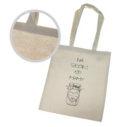 Torba ekologiczna bawełniana z długimi uszami z tekstem "Na słoiki od mamy" 2