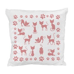 Pluszowa poduszka dla miłośnika kotów.