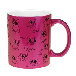 Kubek perłowy dla miłośnika psów "Buldogi" - różne kolory.