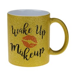 Brokatowy kubek specjalnie dla niej - Wake up Make up. 2