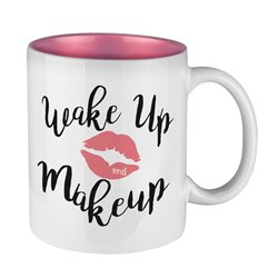 Kubek z perłowym środkiem specjalnie dla niej- Wake up Make Up.