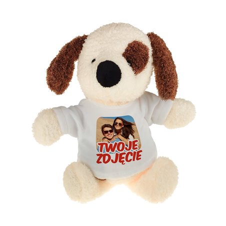 Piesek ze zdjęciem Klienta- 22cm.