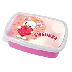 Pudełko na kanapki - śniadaniówka "Miś" z imieniem Twojego dziecka.