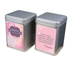 "Herbata dla mamy" - wspaniały pomysł na prezent - personalizowana puszka na herbatę.