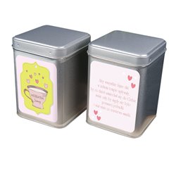 "Herbata z życzeniami" - wspaniały pomysł na prezent - personalizowana puszka na herbatę.