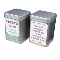 "Herbata dla dziadka" - wspaniały pomysł na prezent - personalizowana puszka na herbatę.