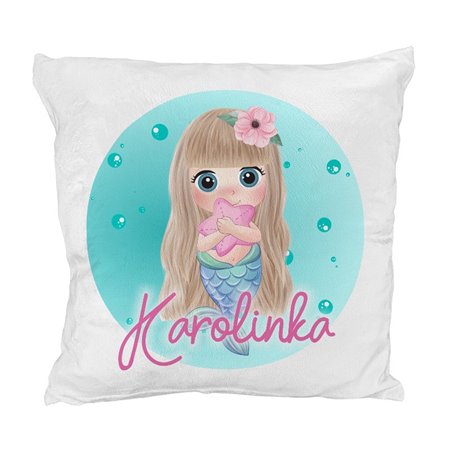 Pluszowa poduszka "Syrenka" - personalizacja - podaj imię.