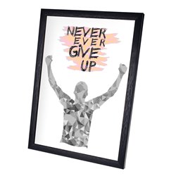 Plakat w ramie lub bez ramy - "Never give up". 2