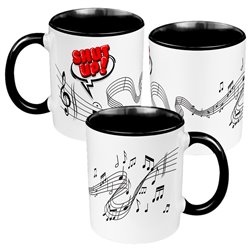 Kubek 330 ml kolorowy dla miłośniczki, bądź miłośnika muzyki.