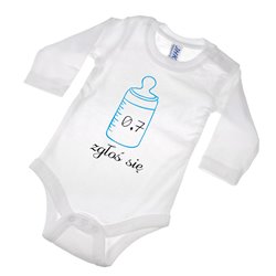 Body dla maluszka z napisem - 0,7 zgłoś się.