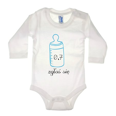 Body dla maluszka z napisem - 0,7 zgłoś się.
